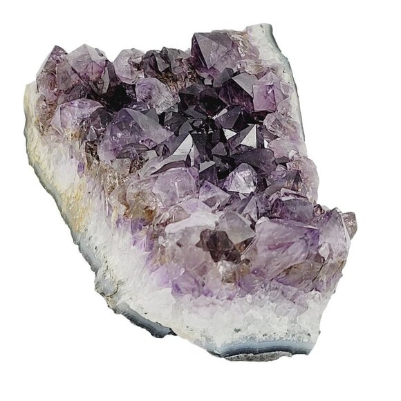 Raw Amethyst Quartz Geode Natural Specimen Medium to Dark Mineral 5x3x2 - Picture 4 of 10